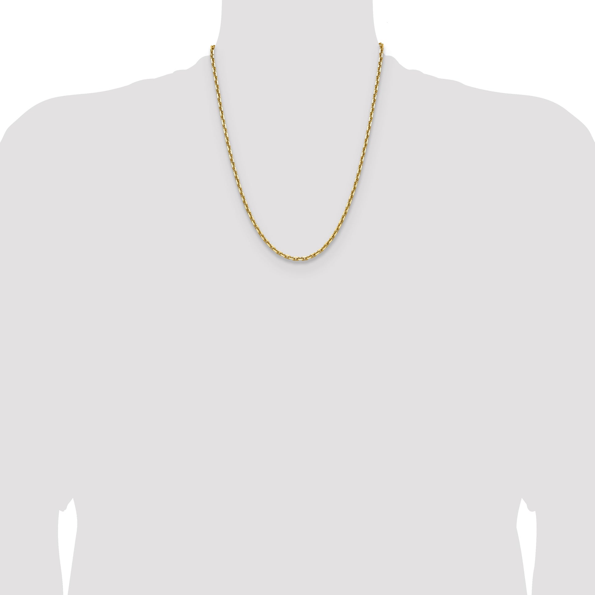 14k 3.90mm D/C French Link Chain