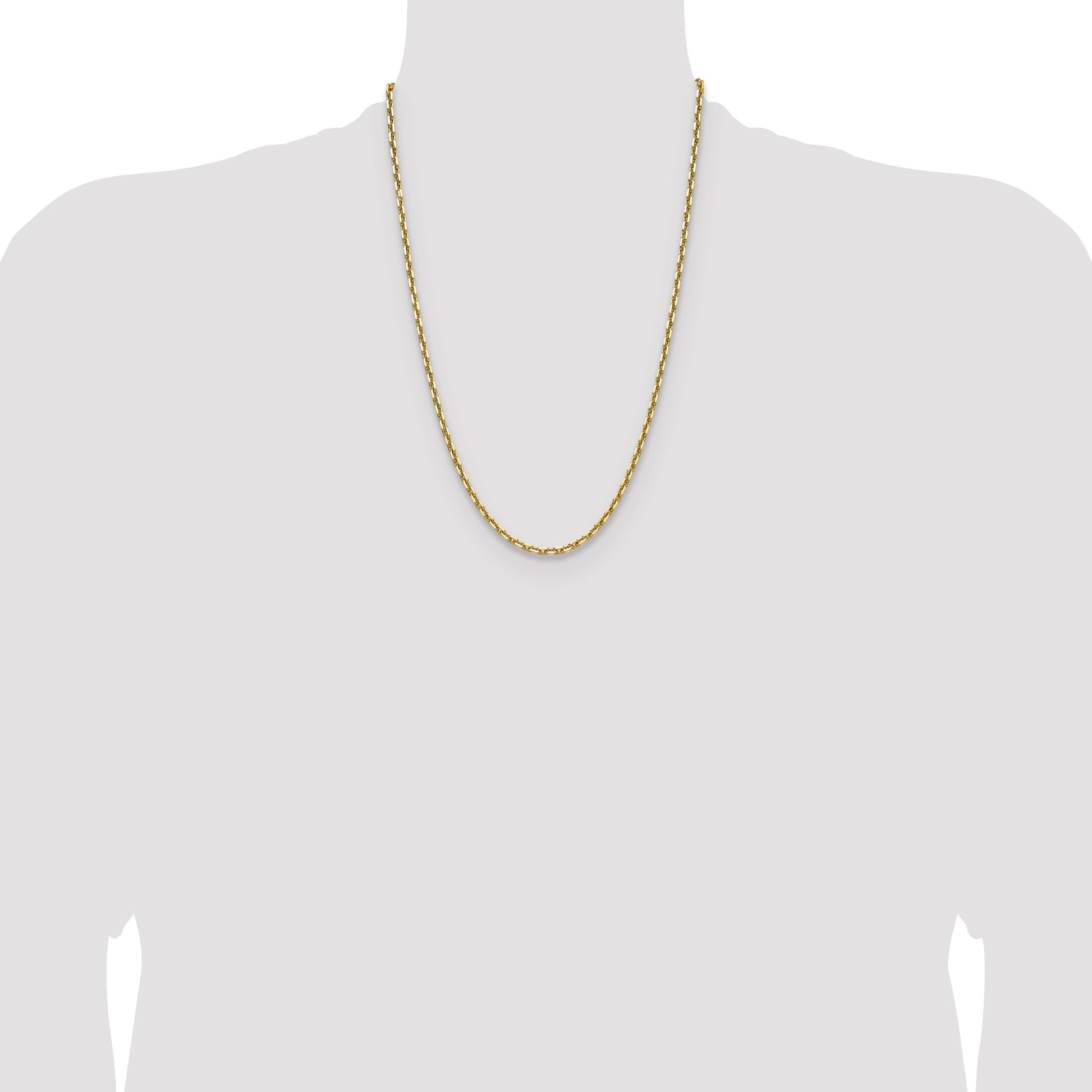 14k 3.90mm D/C French Link Chain