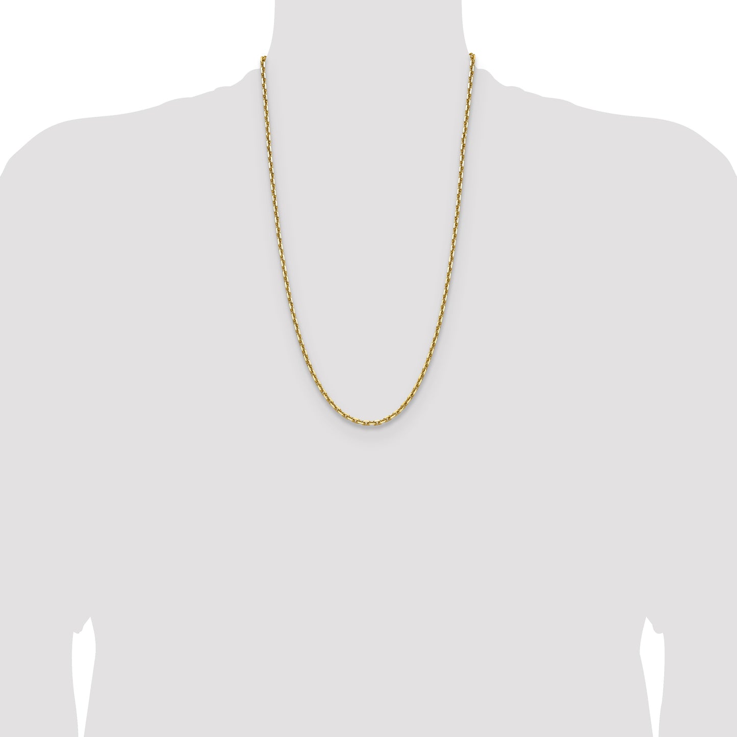 14k 3.90mm D/C French Link Chain