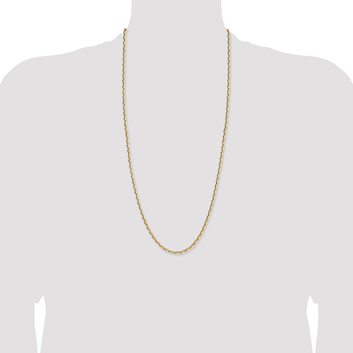 14k 3.90mm D/C French Link Chain