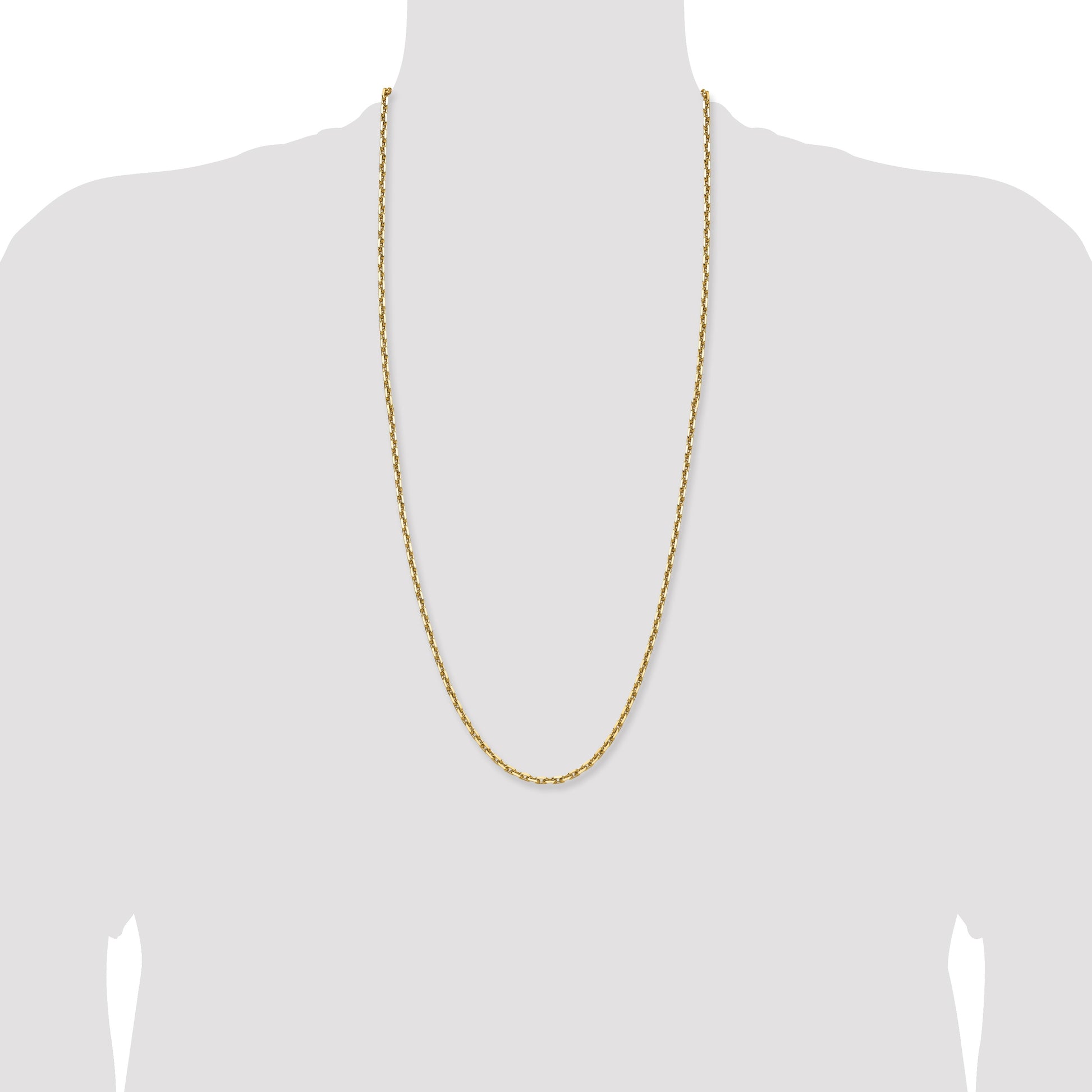 14k 3.90mm D/C French Link Chain