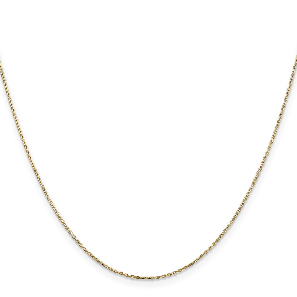 14K 20 inch .8mm Diamond-cut Cable with Lobster Clasp Chain