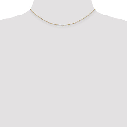 14K 14 inch .8mm Diamond-cut Cable with Lobster Clasp Chain