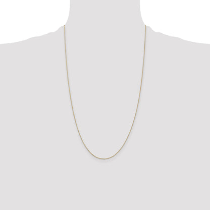 14K 26 inch .8mm Diamond-cut Cable with Lobster Clasp Chain