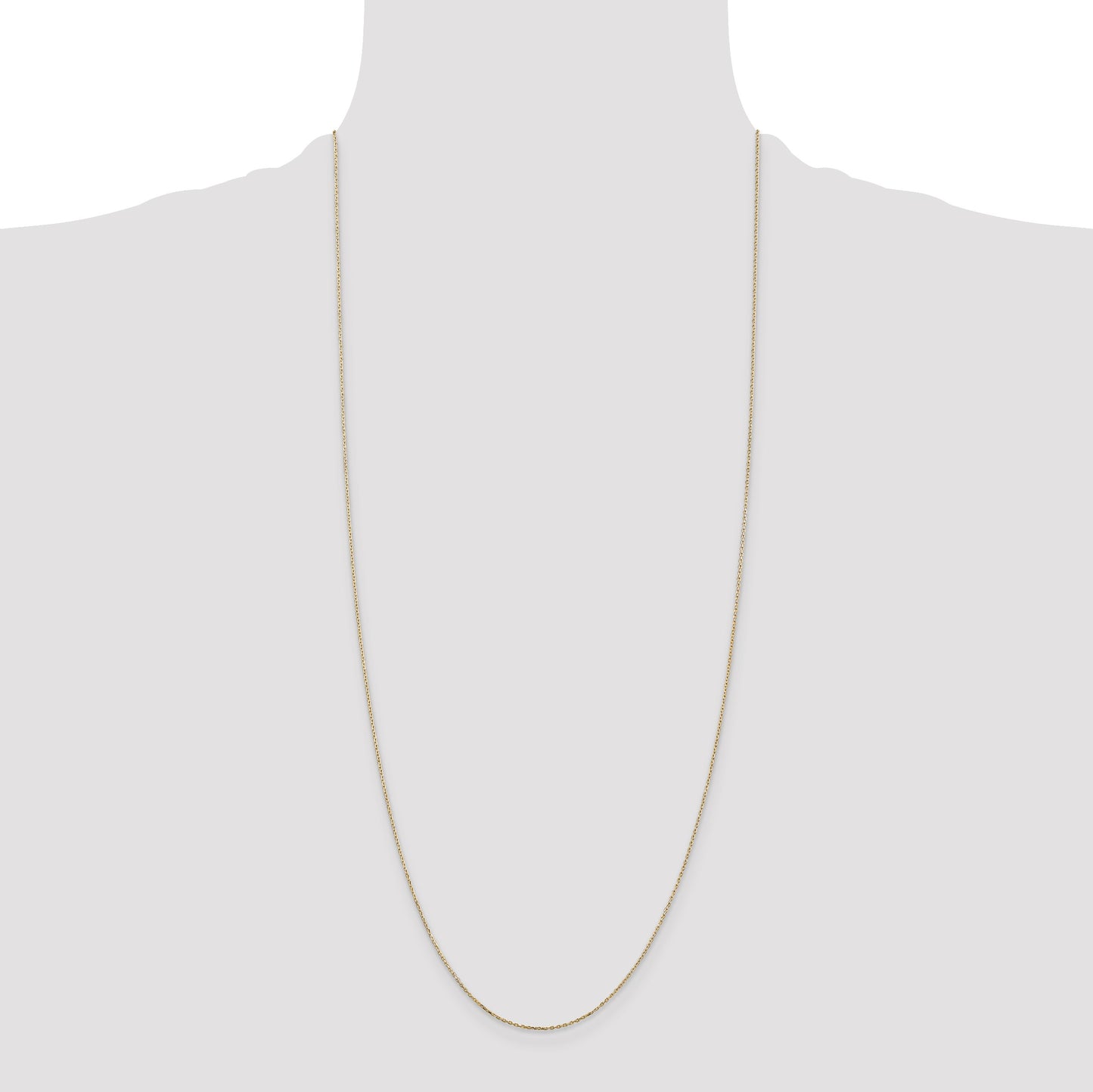 14K 30 inch .8mm Diamond-cut Cable with Lobster Clasp Chain