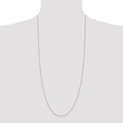 14K 30 inch .8mm Diamond-cut Cable with Lobster Clasp Chain