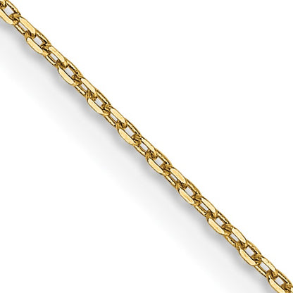 14K 14 inch .8mm Diamond-cut Cable with Lobster Clasp Chain