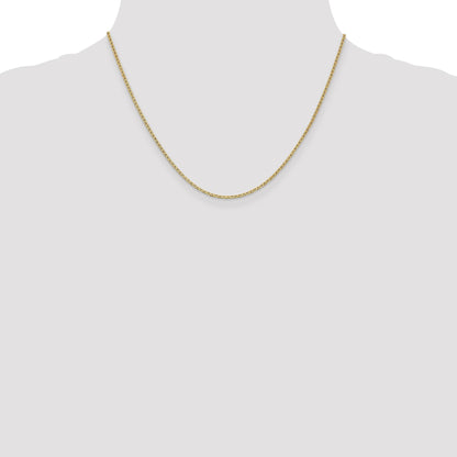 14K 18 inch 1.5mm Lightweight Flat Anchor Link with Lobster Clasp Pendant Chain