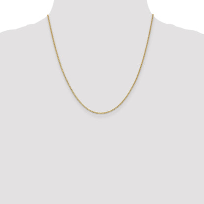 14K 20 inch 1.5mm Lightweight Flat Anchor Link with Lobster Clasp Pendant Chain