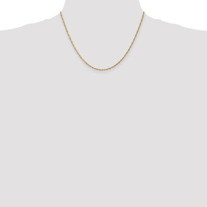 14K 18 inch 1.40mm Singapore with Spring Ring Clasp Chain