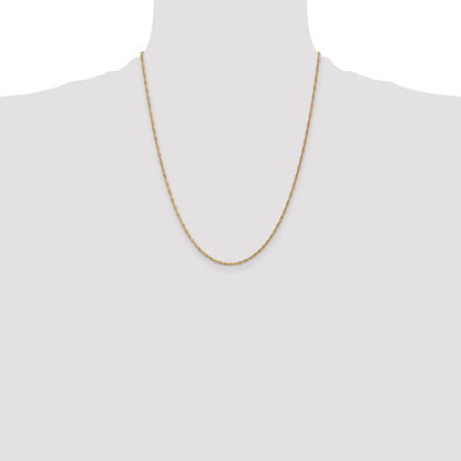 14K 22 inch 1.40mm Singapore with Spring Ring Clasp Chain