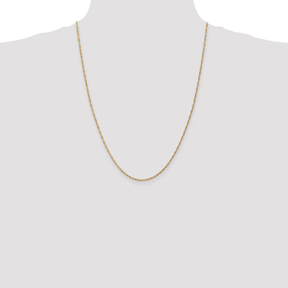 14K 24 inch 1.40mm Singapore with Spring Ring Clasp Chain
