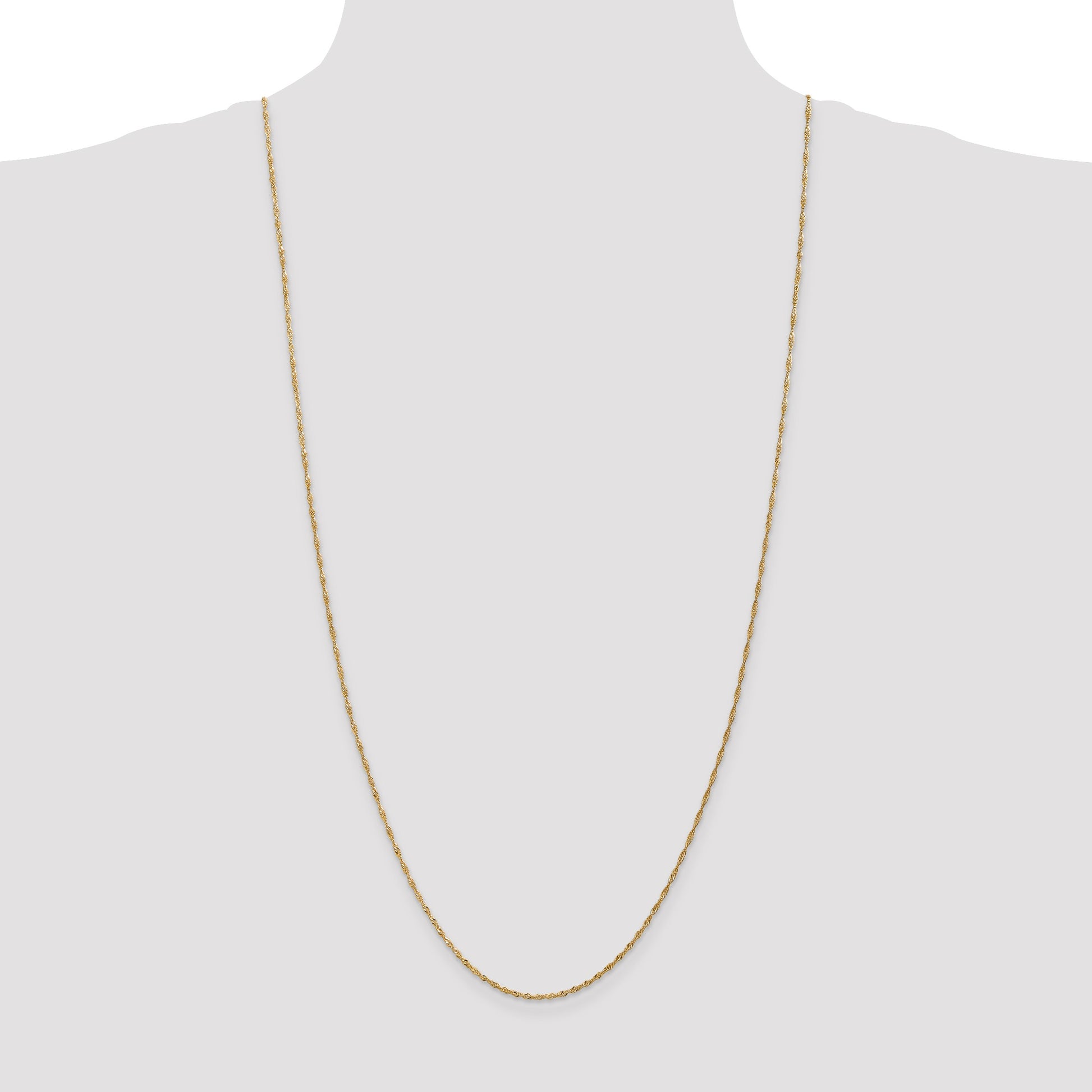 14K 30 inch 1.40mm Singapore with Spring Ring Clasp Chain