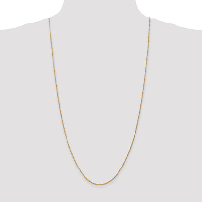 14K 30 inch 1.40mm Singapore with Spring Ring Clasp Chain