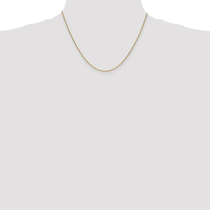 14K 18 inch 1mm Round Open Link Cable with Lobster Clasp Chain