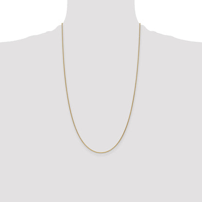 14K 26 inch 1mm Round Open Link Cable with Lobster Clasp Chain