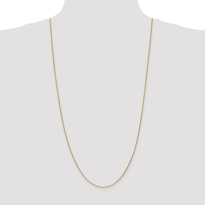 14K 30 inch 1mm Round Open Link Cable with Lobster Clasp Chain