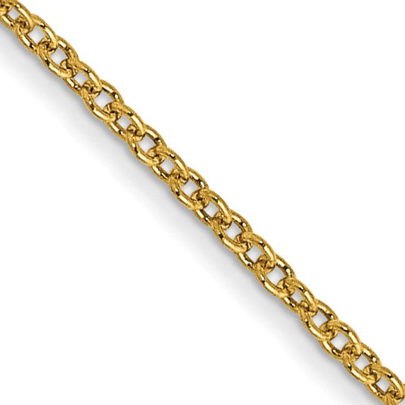 14K 26 inch 1mm Round Open Link Cable with Lobster Clasp Chain