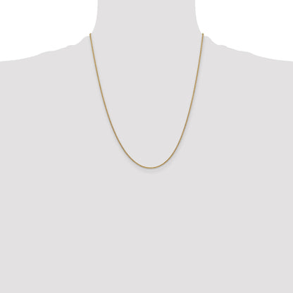 14K 22 inch 1.4mm Round Open Link Cable with Lobster Clasp Chain