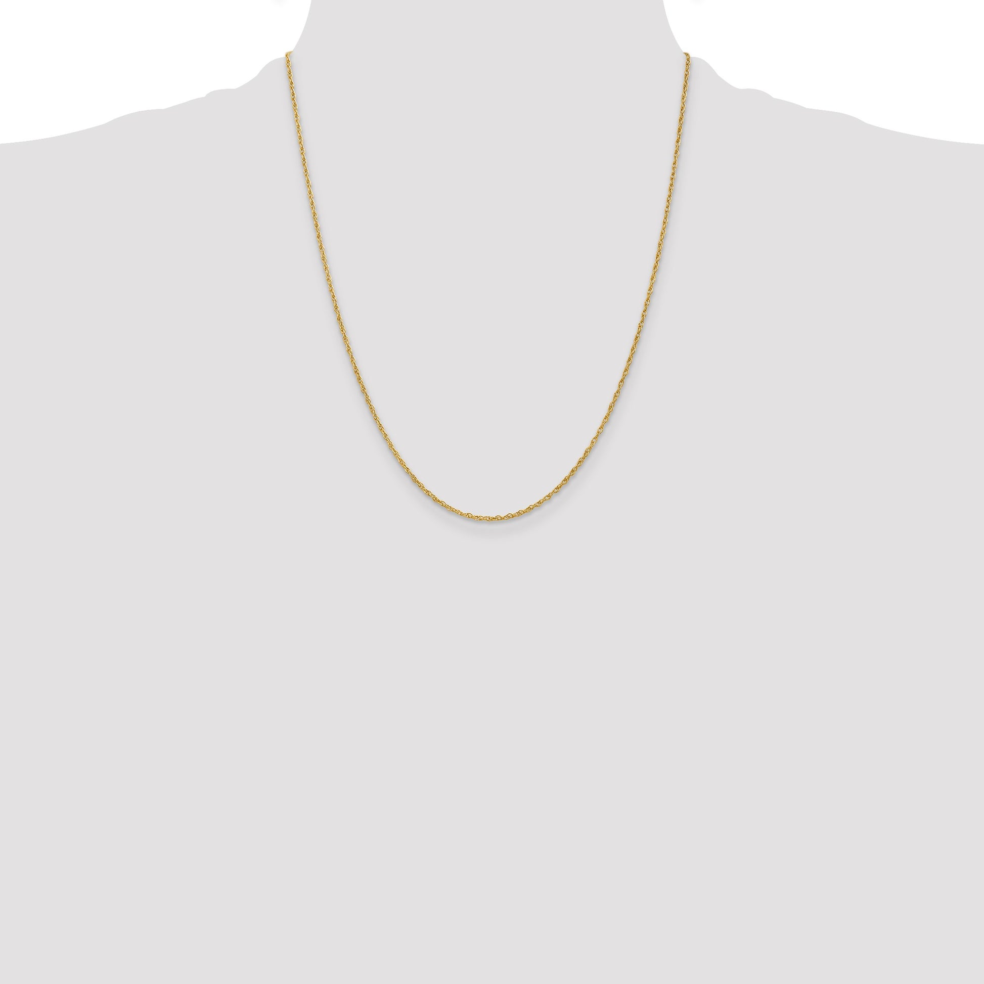 14K 22 inch 1.3 Heavy Baby Rope with Lobster Clasp Chain