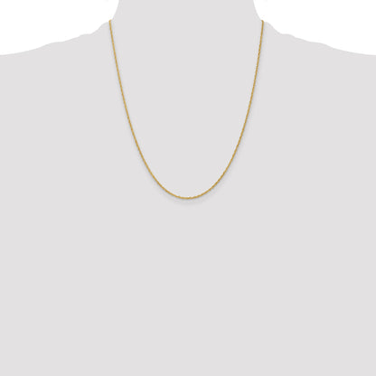 14K 22 inch 1.3 Heavy Baby Rope with Lobster Clasp Chain