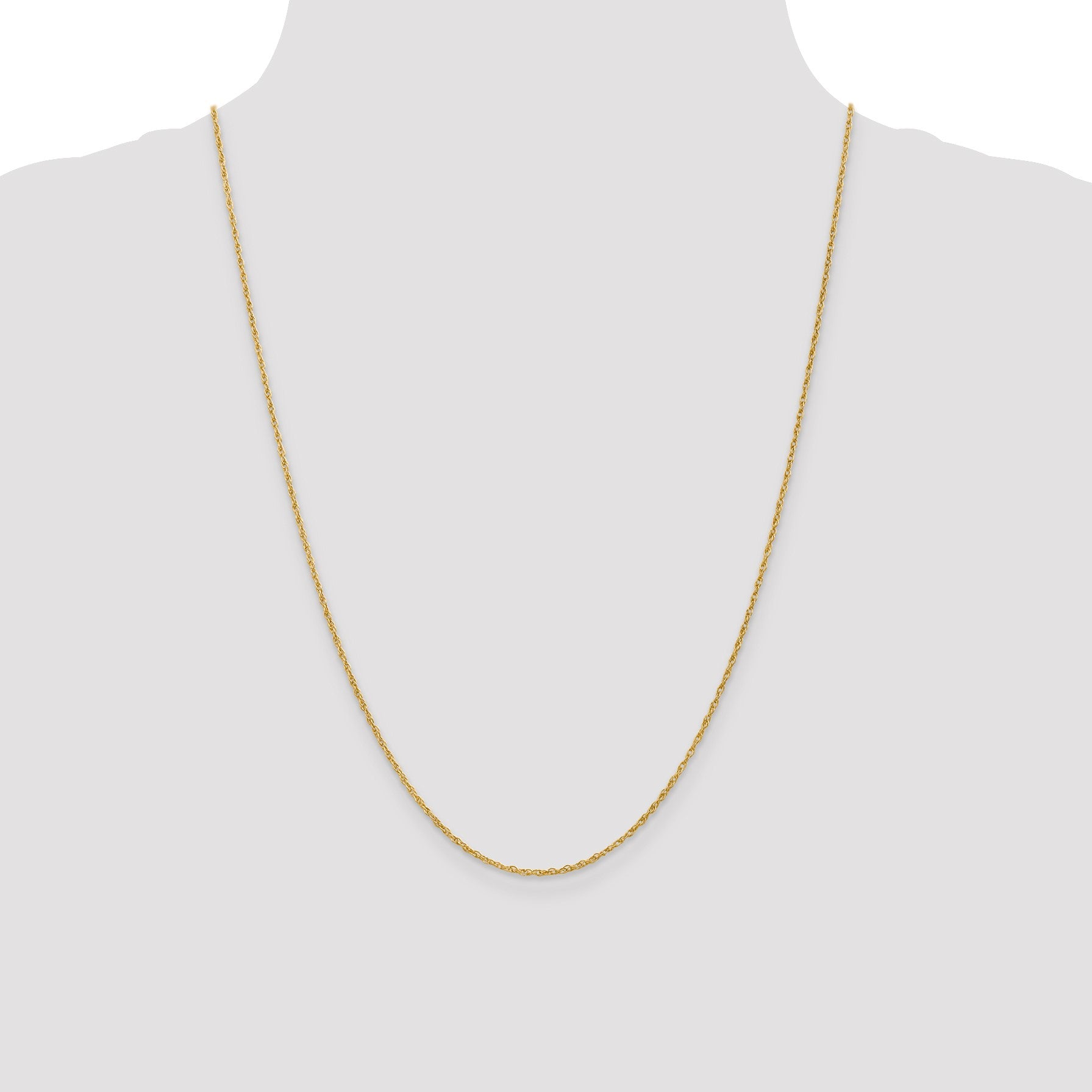 14K 24 inch 1.3 Heavy Baby Rope with Lobster Clasp Chain