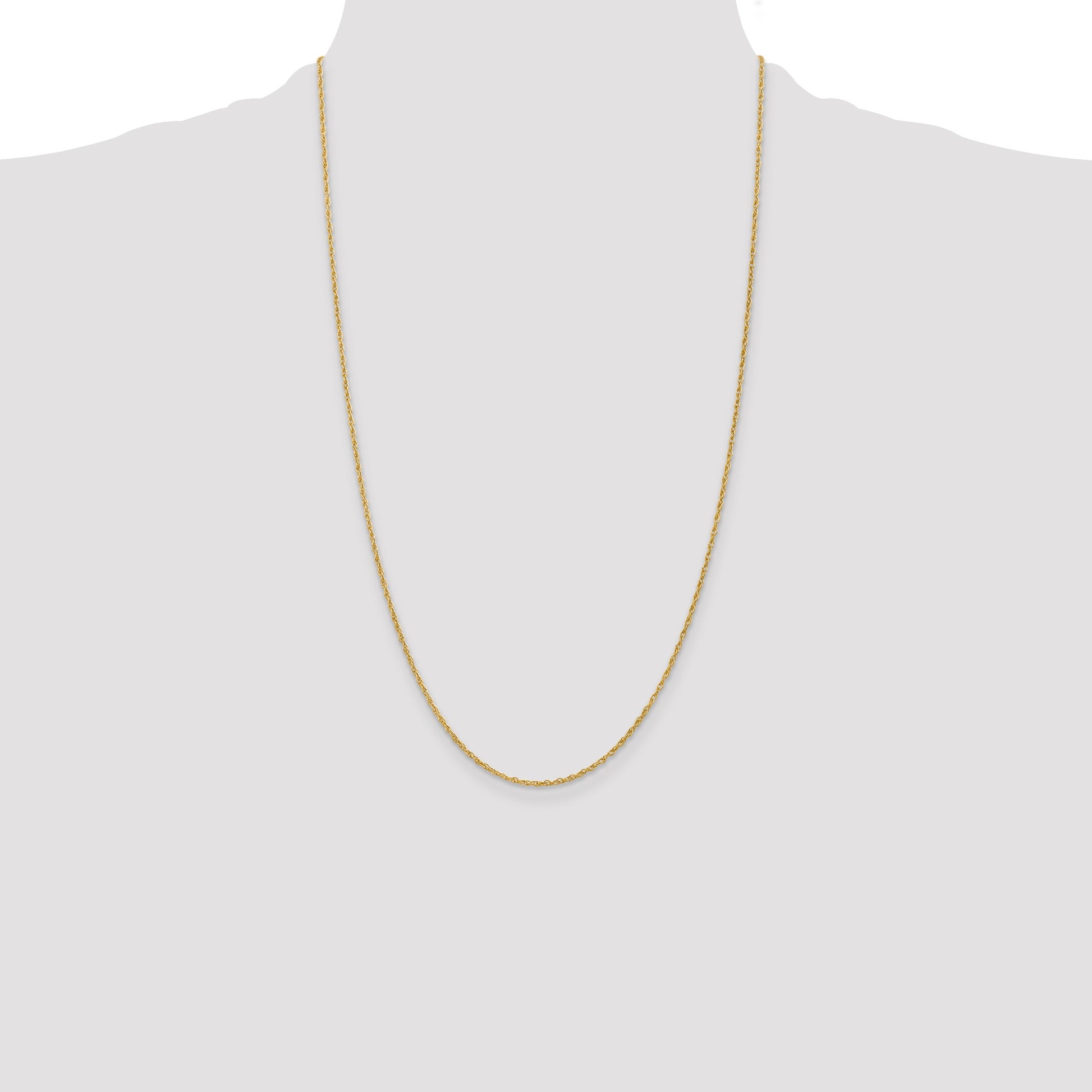 14K 26 inch 1.3 Heavy Baby Rope with Lobster Clasp Chain