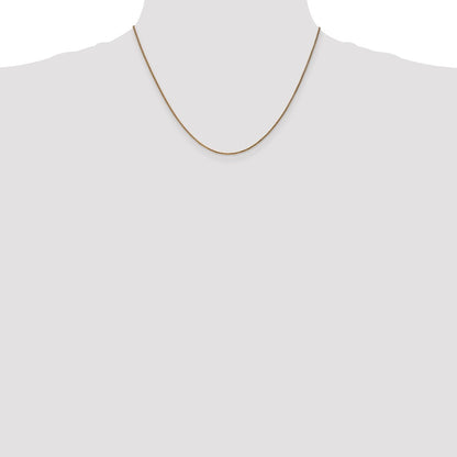 14K 18 inch 1.25mm Diamond-cut Spiga with Lobster Clasp Chain