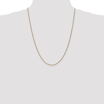 14K 24 inch 1.25mm Diamond-cut Spiga with Lobster Clasp Chain