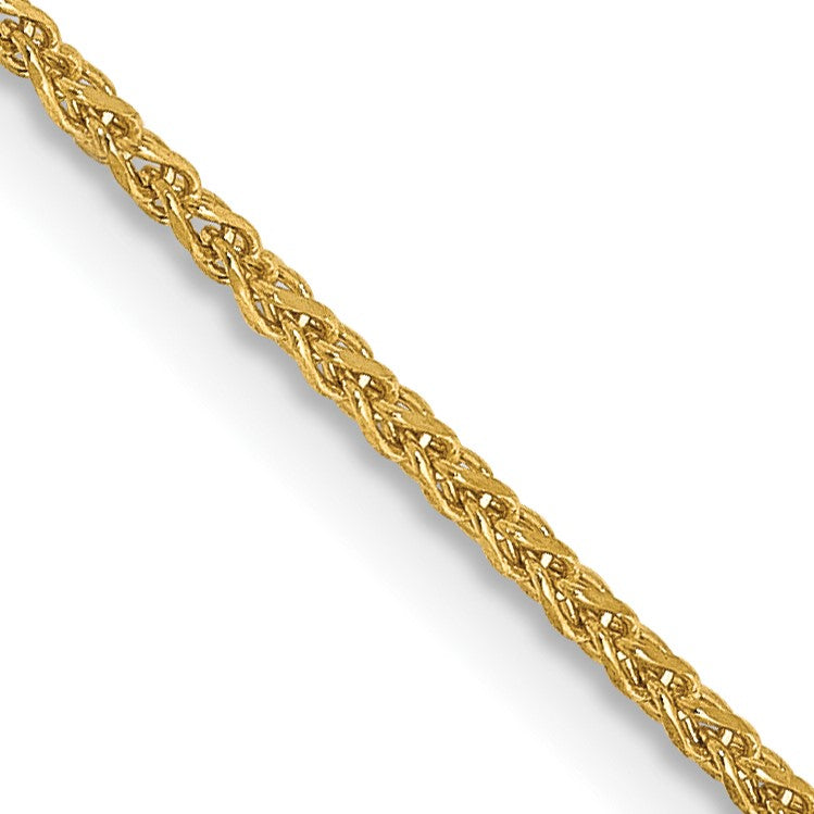 14K 18 inch 1.25mm Diamond-cut Spiga with Lobster Clasp Chain