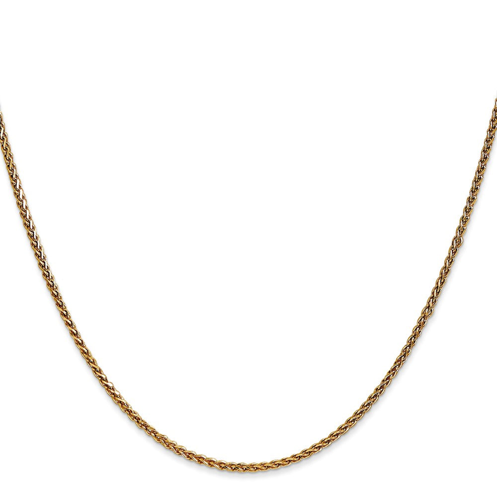 14K 18 inch 1.7mm Diamond-cut Spiga with Lobster Clasp Chain