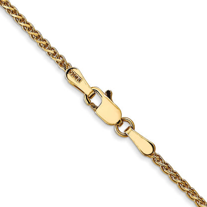 14K 20 inch 1.7mm Diamond-cut Spiga with Lobster Clasp Chain