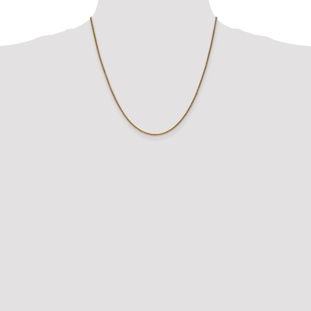 14K 20 inch 1.7mm Diamond-cut Spiga with Lobster Clasp Chain