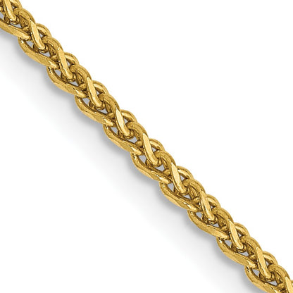 14K 24 inch 1.7mm Diamond-cut Spiga with Lobster Clasp Chain