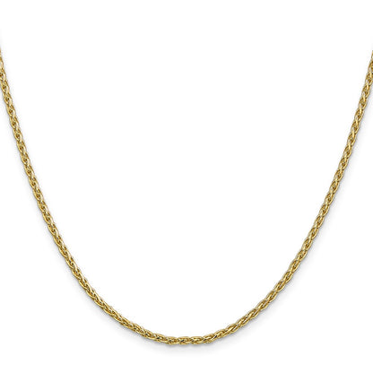 14k 16 inch 2.25mm Parisian Wheat with Lobster Clasp Chain