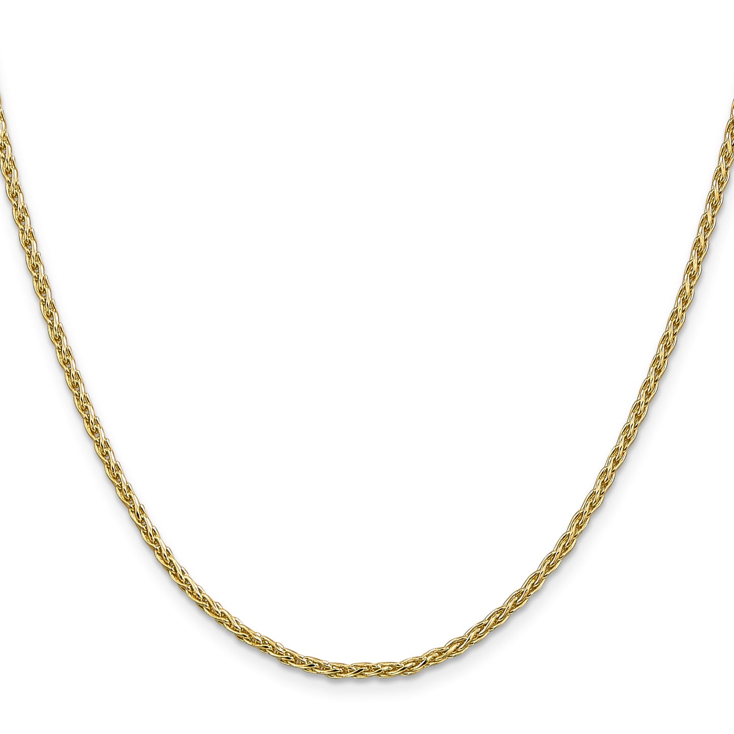 14k 16 inch 2.25mm Parisian Wheat with Lobster Clasp Chain