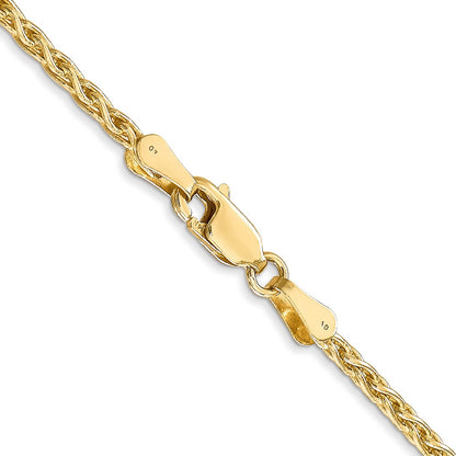 14k 18 inch 2.25mm Parisian Wheat with Lobster Clasp Chain