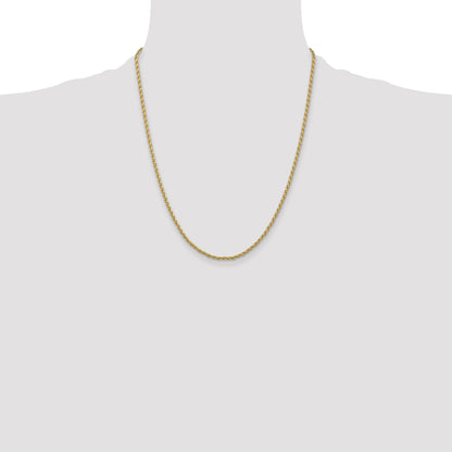 14k 22 inch 2.25mm Parisian Wheat with Lobster Clasp Chain