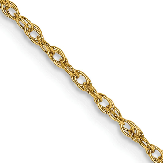 14K 22 inch 1.3 Heavy Baby Rope with Lobster Clasp Chain