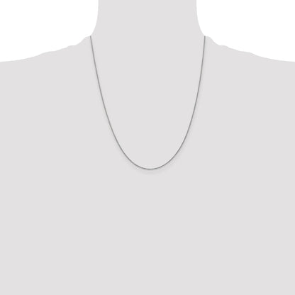 14K White Gold 22 inch .9mm Cable with Lobster Clasp Chain