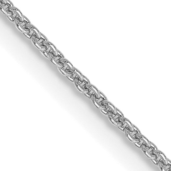 14K White Gold 16 inch .9mm Cable with Lobster Clasp Chain
