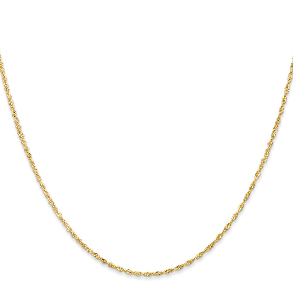 14K 18 inch 1.10mm Singapore with Spring Ring Clasp Chain