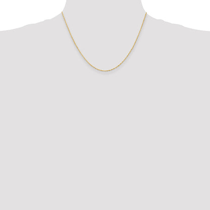14K 18 inch 1.10mm Singapore with Spring Ring Clasp Chain