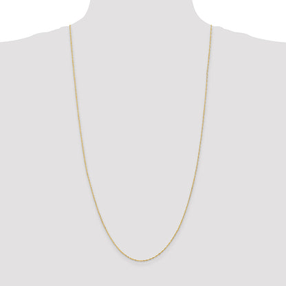 14K 30 inch 1.10mm Singapore with Spring Ring Clasp Chain