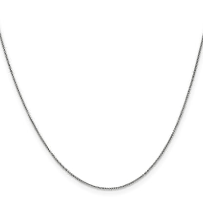 14K White Gold 22 inch .85mm Spiga with Lobster Clasp Chain