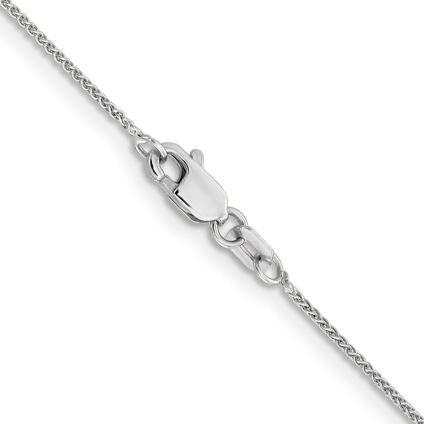14K White Gold 20 inch .85mm Spiga with Lobster Clasp Chain