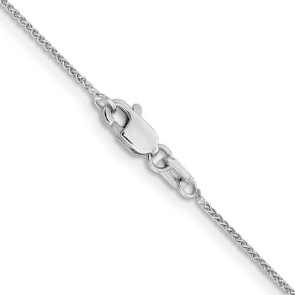 14K White Gold 20 inch .85mm Spiga with Lobster Clasp Chain