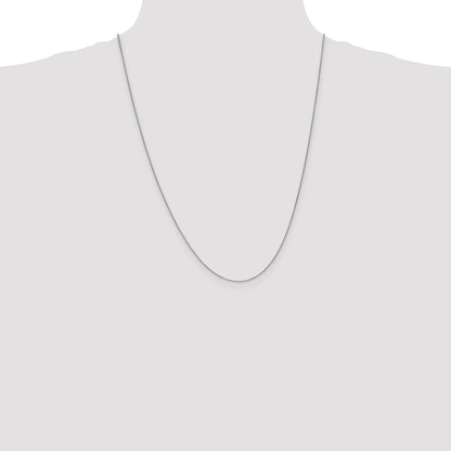 14K White Gold 24 inch .85mm Spiga with Lobster Clasp Chain