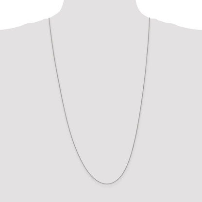 14K White Gold 30 inch .85mm Spiga with Lobster Clasp Chain