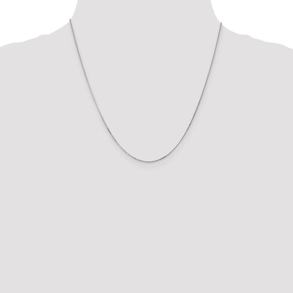 14K White Gold 20 inch .9mm Curb  with Spring Ring Clasp Pendant Chain